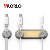 Magnetic cable organizer clip for desk or workspace — keeps charging cables neatly in place and tangle-free