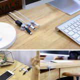 Magnetic cable organizer clip for desk or workspace — keeps charging cables neatly in place and tangle-free

