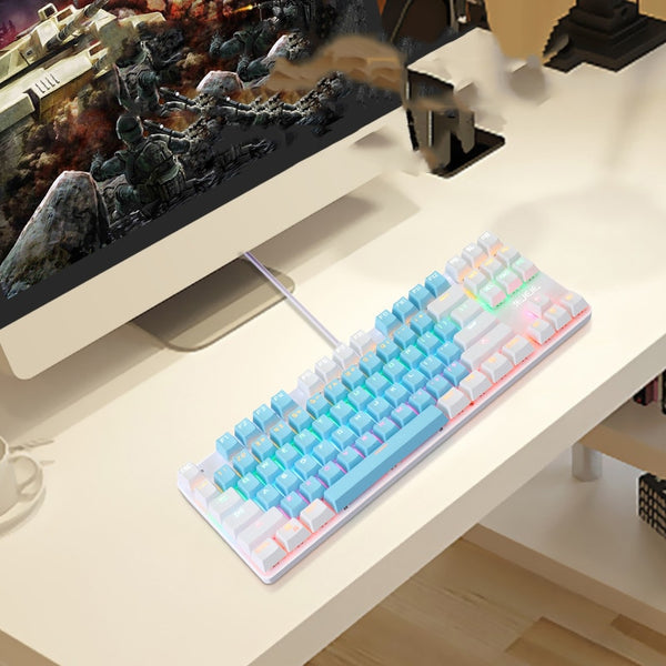 Color Backlit Wired Gaming Mechanical Keyboard – Video Gaming Station